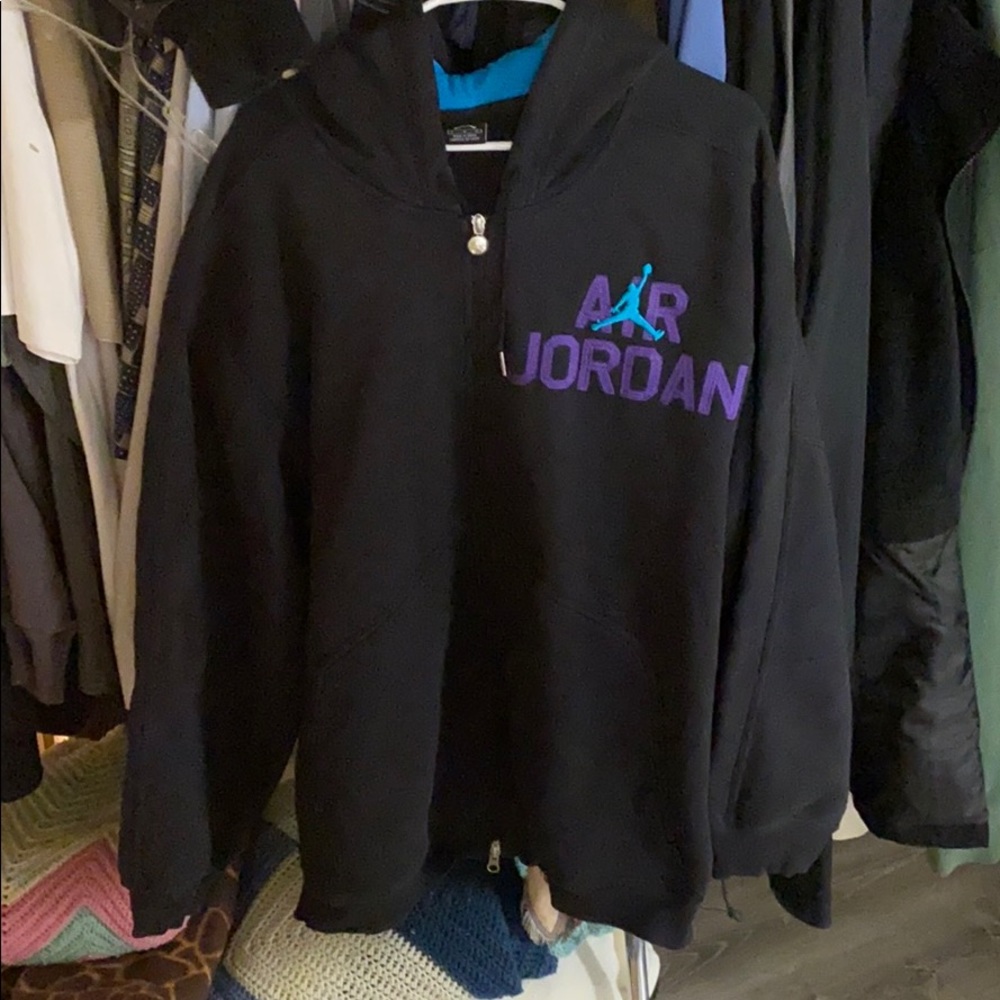 Air Jordan flight club hoody aqua color